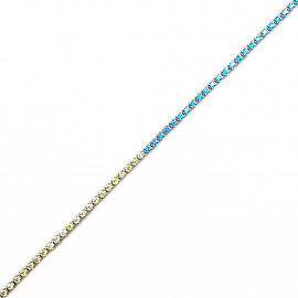 Золотий браслет у білому кольорі з цирконом 01-200784243