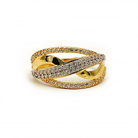 Каблучка з золота з цирконом 01-200850843