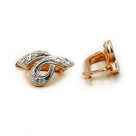 Золоті сережки з цирконом 01-200859443