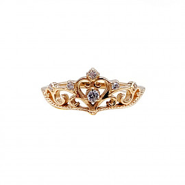 Золотое кольцо с цирконом 01-19097244