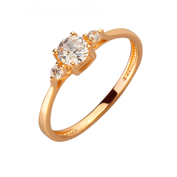 Каблучка з золота з цирконом
