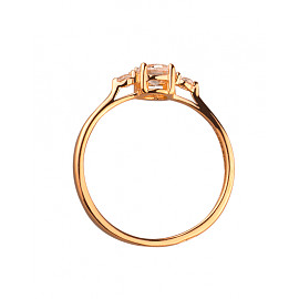 Каблучка з золота з цирконом