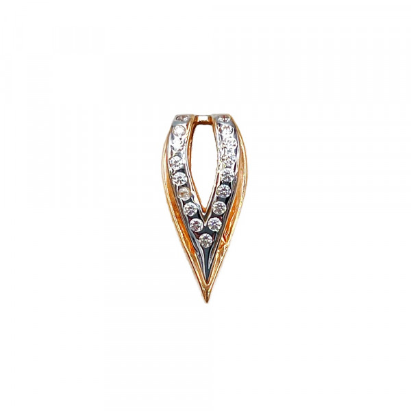 Золотий кулон з цирконом