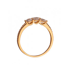 Золота каблучка з цирконом