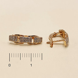 Серьги из золота с цирконом