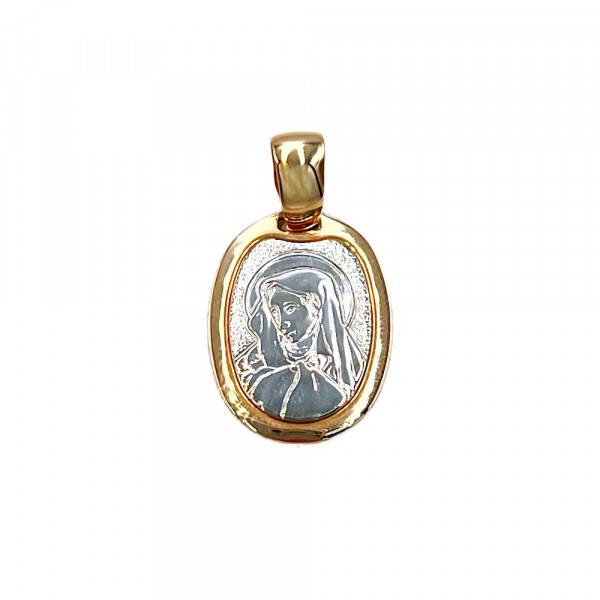 Ладанка из красного с белым золота