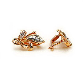 Сережки з золота з цирконом 01-200353444