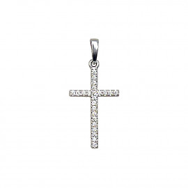 Крестик из золота с цирконом 01-200781844