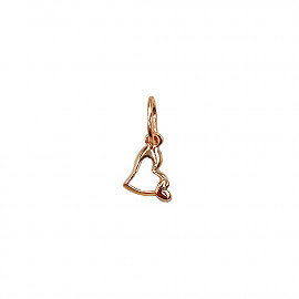 Золотой кулон в красном цвете 01-200804844