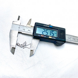 Кулон з білого золота з білим діамантом «Янгол»