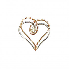 Золотий кулон «Серця» 01-200819844