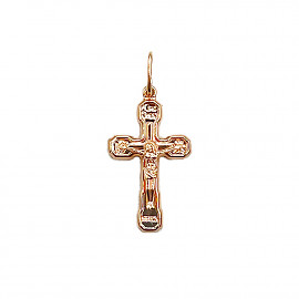 Крестик из золота красного цвета 01-200825044