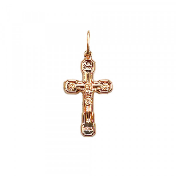 Крестик из золота красного цвета