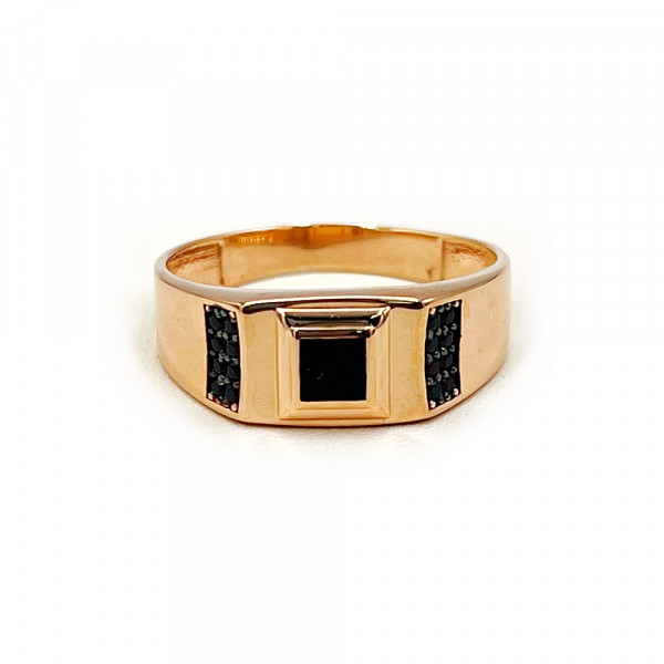 Золотой перстень с цирконом