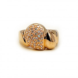 Золота каблучка з цирконом 01-200880044