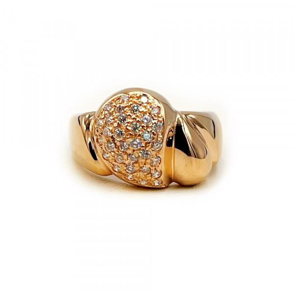 Золота каблучка з цирконом