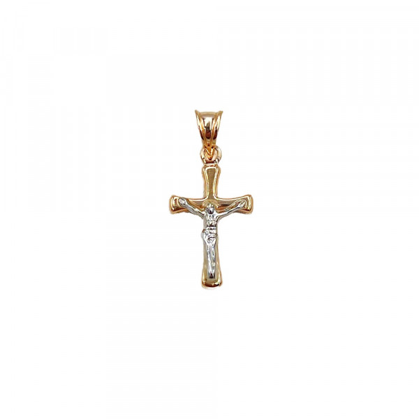 Золотий хрестик червоного з білим кольору