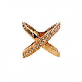 Золота каблучка червоного кольору з цирконом 01-200922144