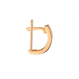 Серьги из красного золота с цирконом