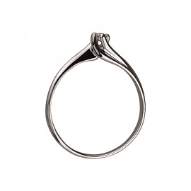 Кольцо из белого золота с белым бриллиантом