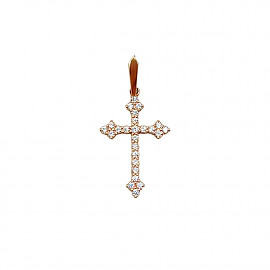 Золотой крестик с цирконом 01-200260845