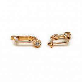 Сережки з золота з цирконом 01-200788445