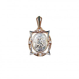 Золотий кулон з цирконом 01-200894345