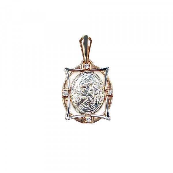 Золотий кулон з цирконом