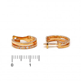 Серьги из золота с цирконом