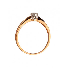 Кольцо из золота с цирконом