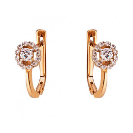Золоті сережки з цирконом 01-200182746