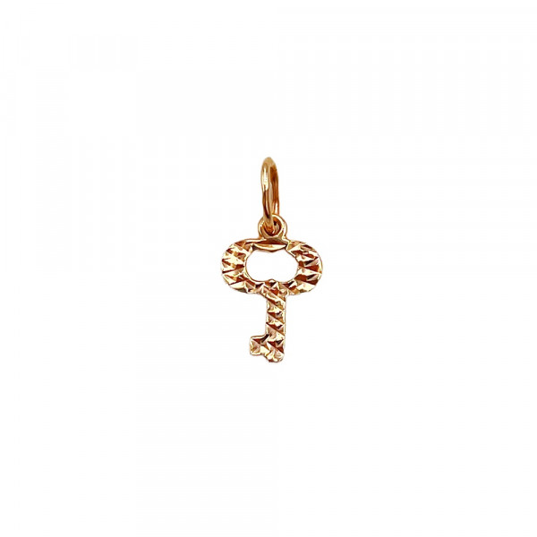 Кулон из золота красного цвета «Ключ»