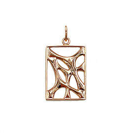 Золотой кулон в красном цвете 01-200825046