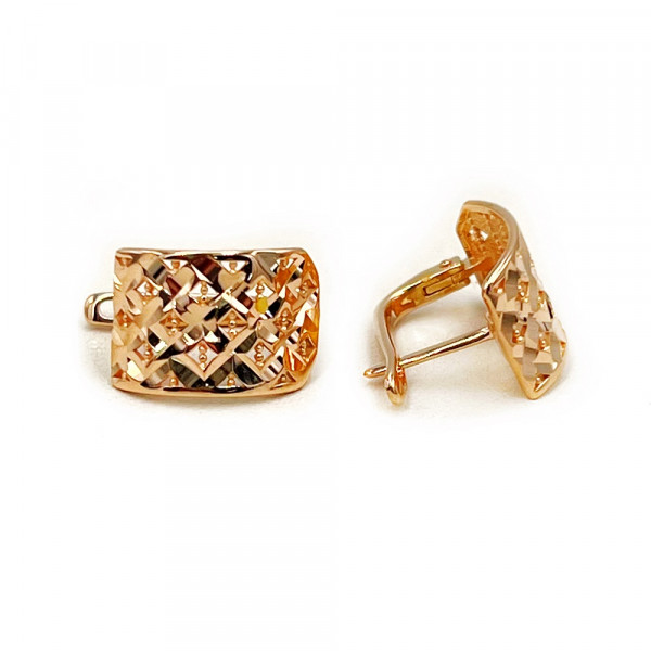 Золоті сережки червоного кольору