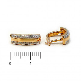 Серьги из золота с желтыми бриллиантами