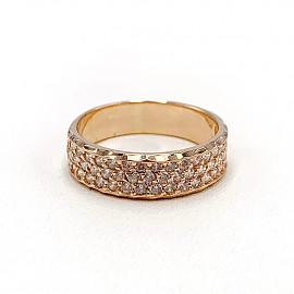 Золотое кольцо с цирконом 01-19187047