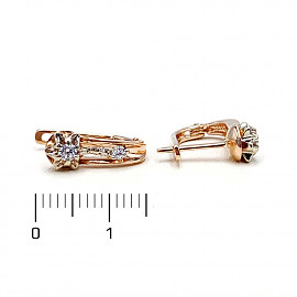 Серьги из золота с цирконом