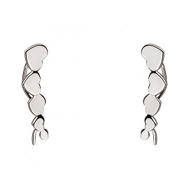 Серьги из золота в белом цвете «Сердца» 01-200063947