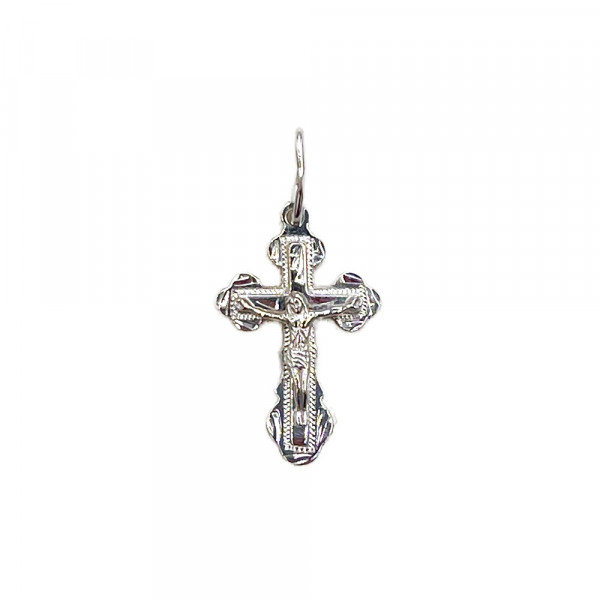 Крестик из белого золота