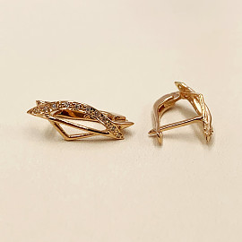Серьги из золота с цирконом 01-200359247