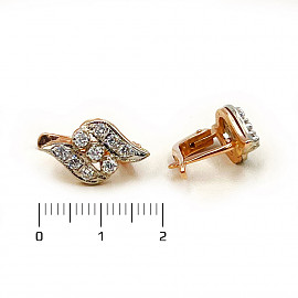 Серьги из золота с цирконом