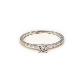 Золотое кольцо в белом цвете с цирконом 01-200781947