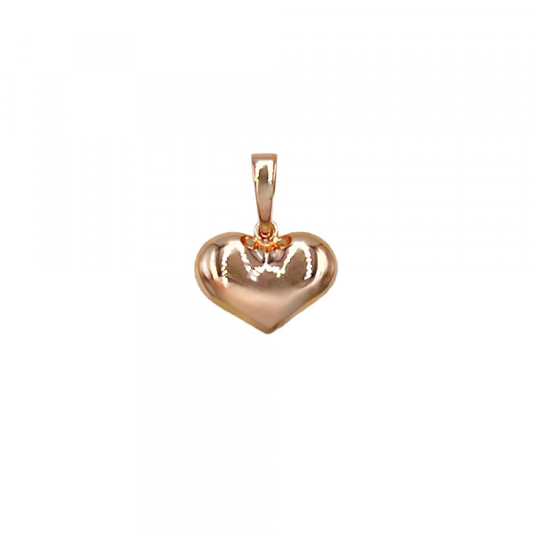 Кулон з золота у білому кольорі «Серце»