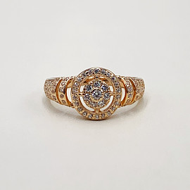 Золотое кольцо с цирконом 01-19332248