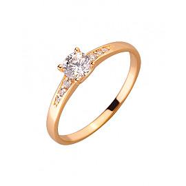 Кольцо из золота с цирконом 01-200104748