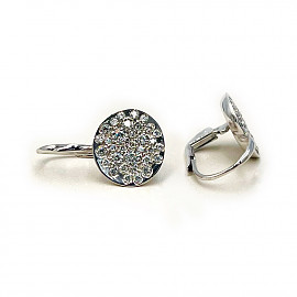 Золотые серьги с цирконом 01-200366748