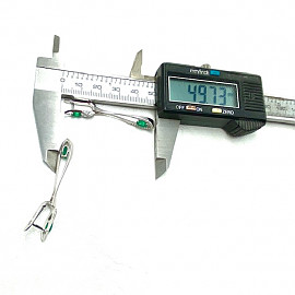 Серьги из золота с зеленым бериллом и желтыми бриллиантами