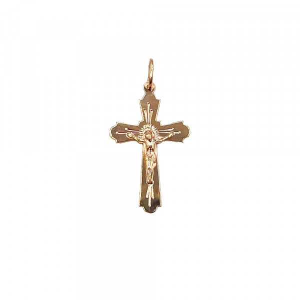 Хрестик з золота у червоному кольорі