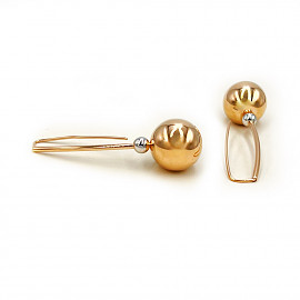 Сережки з червоного з білим золота 01-200912248