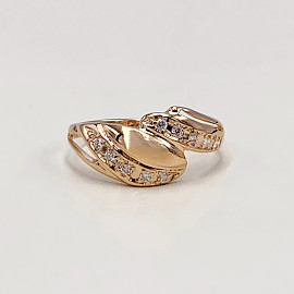 Золотое кольцо с цирконом 01-19312949